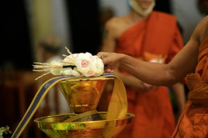 Funeral at the Thai Wat temple